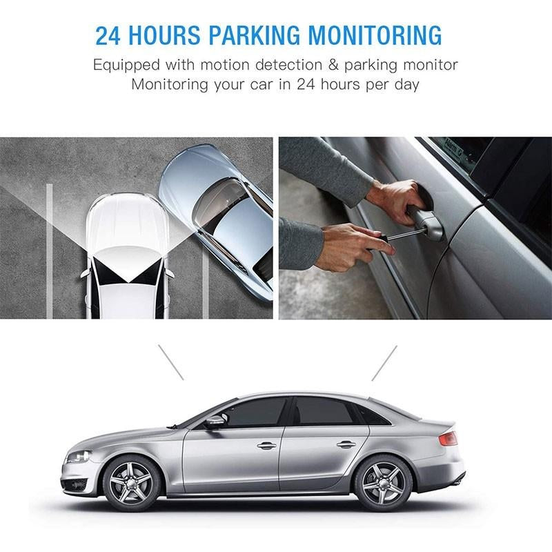 Car Dual Dash Cam 1920x1080P Full HD Front and Rear - 4'' Universal Camera for all cars