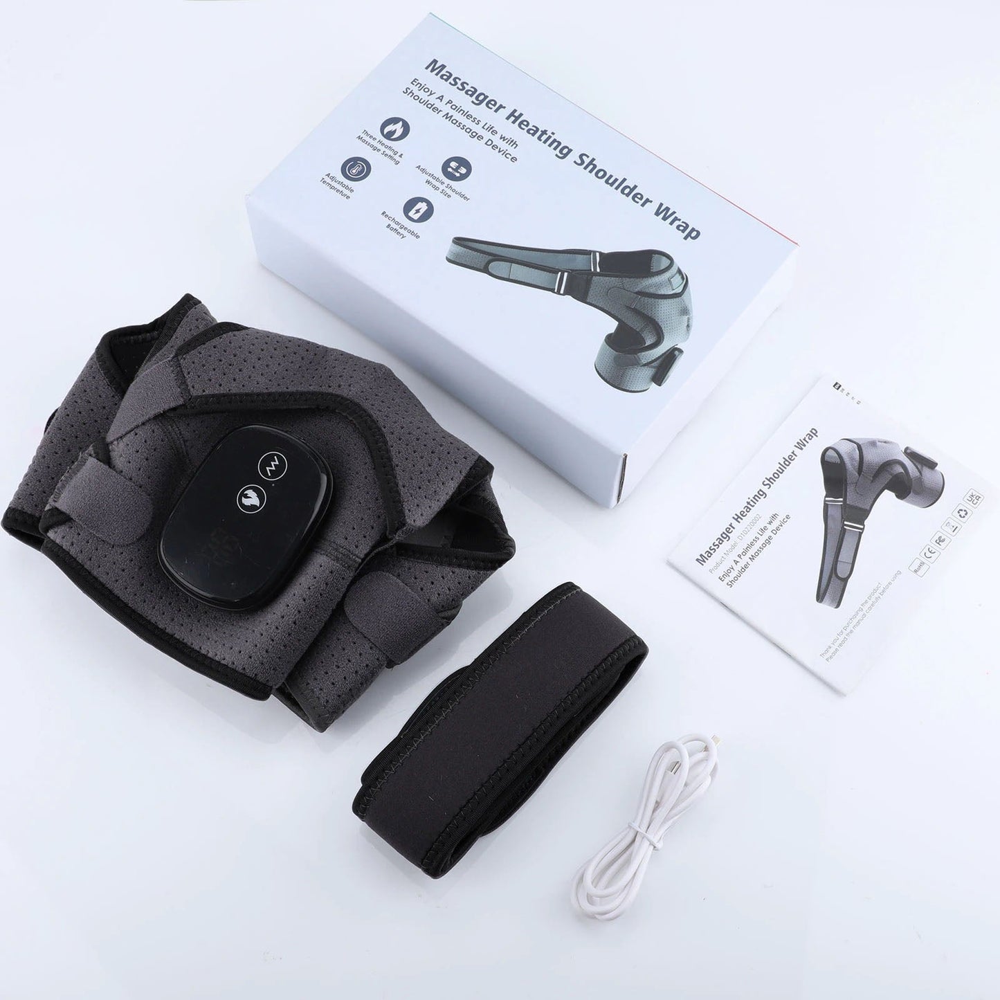 Wireless Shoulder Massager and Heating Pad