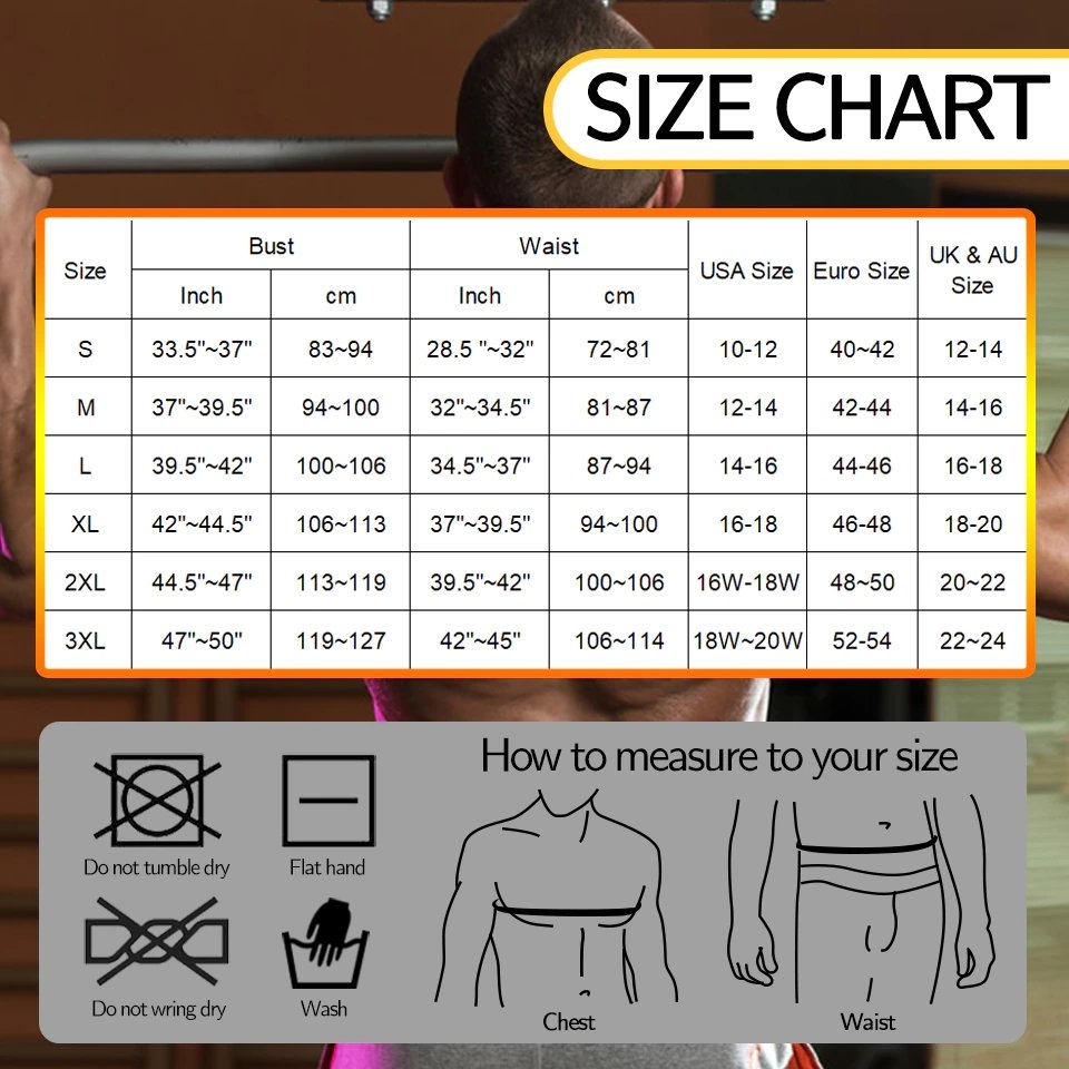 Men's Neoprene Sauna Vest, Suit Zipper Waist Trainer Vest Tank Top Trimmer Body Shaper with Two Belt