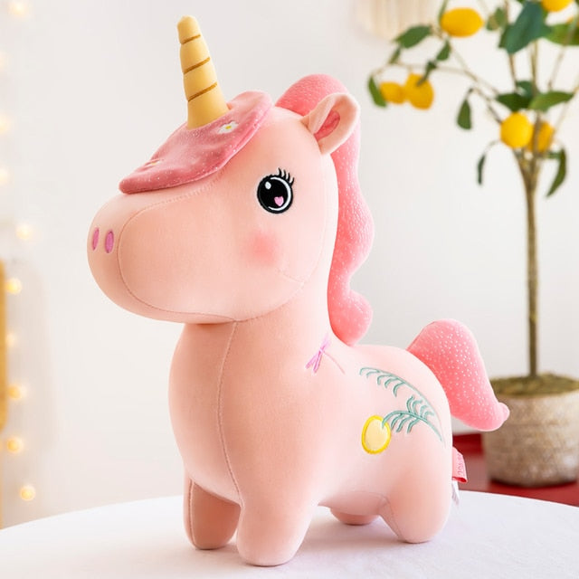 Big Size Kawaii Unicorn Stuffed Toy Soft Plush Animal Pillow Cute Unicornio Doll Kawaii Room Bed Decor Christmas Gift Girl&Kids