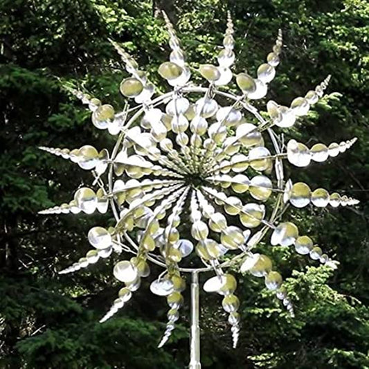 Magical Yard Windmill, Unique Metal Wind mill For Garden, Kinetic Resistant Yard Art Spinner