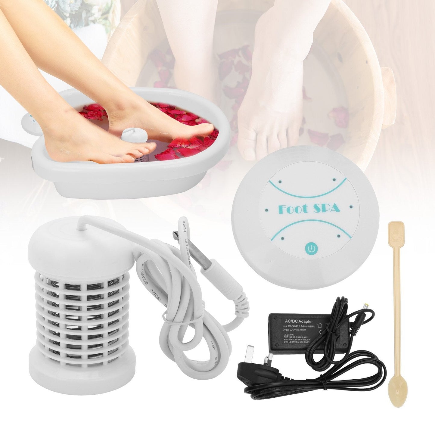 Foot Bath Detox, Professional Ionic Detox Foot Soaker Bath Soak Tub and Basin Reflexology Spa Massage