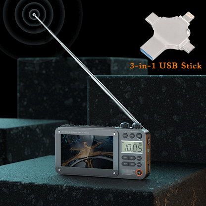 High-end Video Plug-in Bluetooth Pocket Media Video Radio Player, For Camping and outdoor activities
