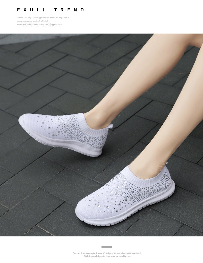 Crystal Slip on sneakers For Women