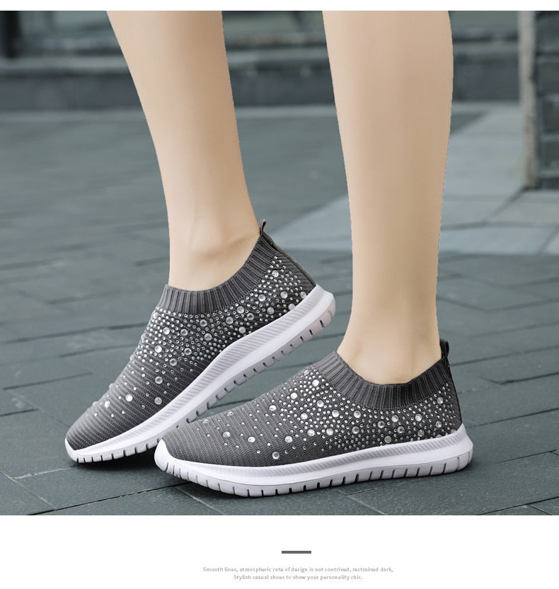 Crystal Slip on sneakers For Women