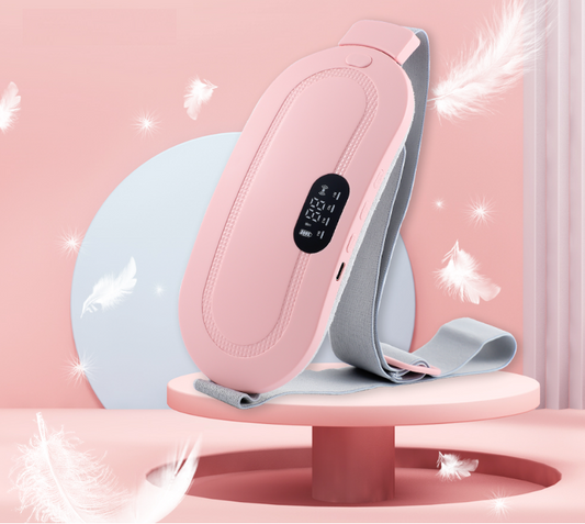 Period Pain Relief Heating Pad, Period Heating Belt & Menstrual Cramp Massager with 3 Heat Levels & 3 Massages Modes