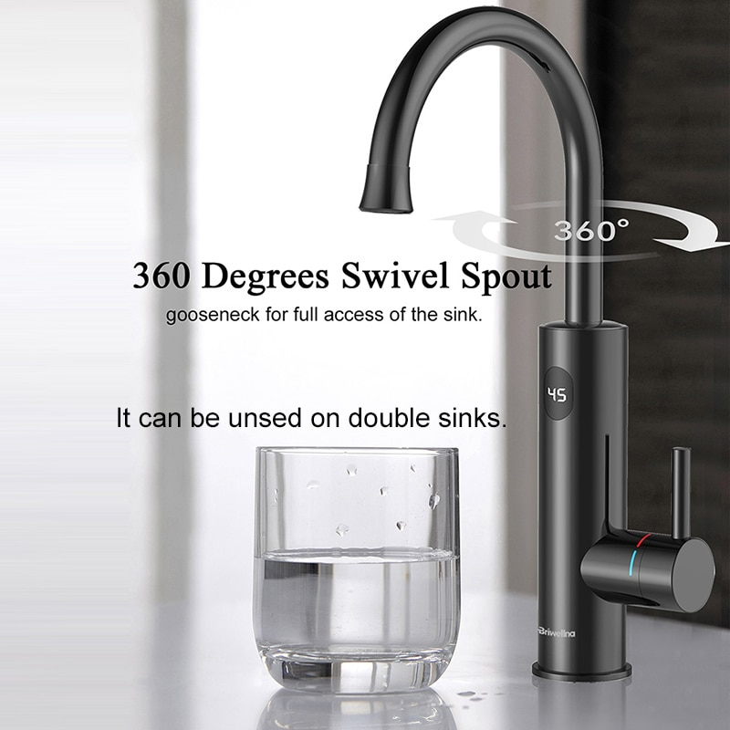 Instant Hot Water Tap Faucet, 3200W 2 in 1 Kitchen Instant Boiling Water , Digital Temperature Display