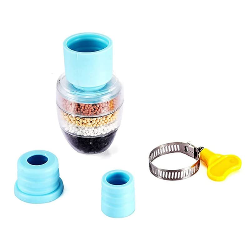 2 PCS Activated Carbon Water Filter Set, 6 Layer Cartridge, Be Applicable 1/2inch - 3/4inch Faucet