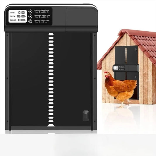 Automatic Chicken Coop Door Induction Electric Metal Intelligent Timing Auto Opening & Closing