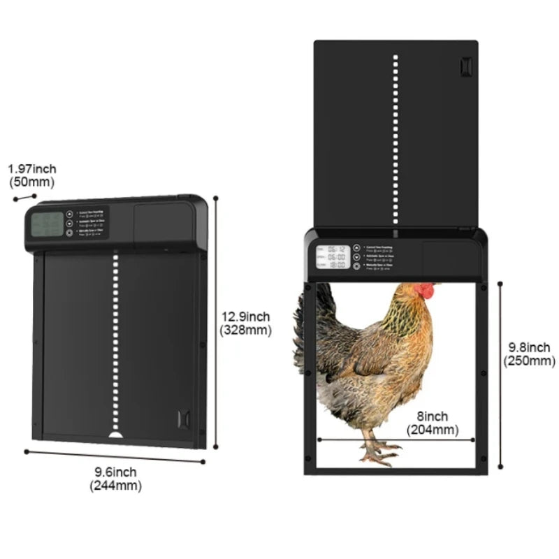 Automatic Chicken Coop Door Induction Electric Metal Intelligent Timing Auto Opening & Closing