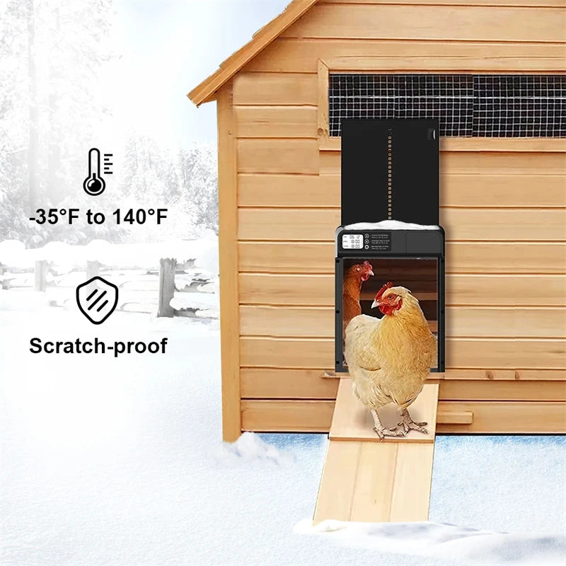 Automatic Chicken Coop Door Induction Electric Metal Intelligent Timing Auto Opening & Closing