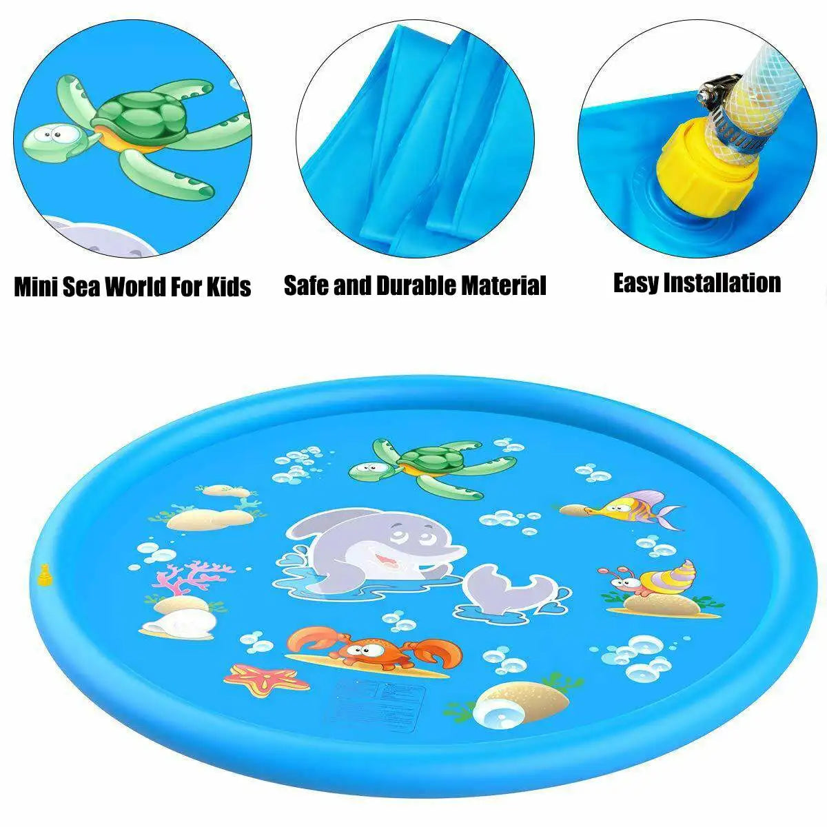 Children Play Spray Mat  100/170cm Beach Inflatable Water Sprinkler Pad Outdoor Game Toy Lawn Swimming Plastic Pool Mat Kids Toys