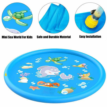 Children Play Spray Mat  100/170cm Beach Inflatable Water Sprinkler Pad Outdoor Game Toy Lawn Swimming Plastic Pool Mat Kids Toys