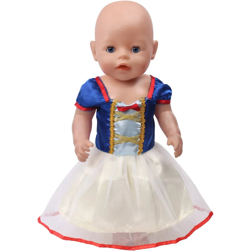 43 Cm Boy American Dolls Clothes Princess Dress School Uniforms Unicorn Queen Skirt Born Baby Toys 18 Inch Girls Doll Gift f41