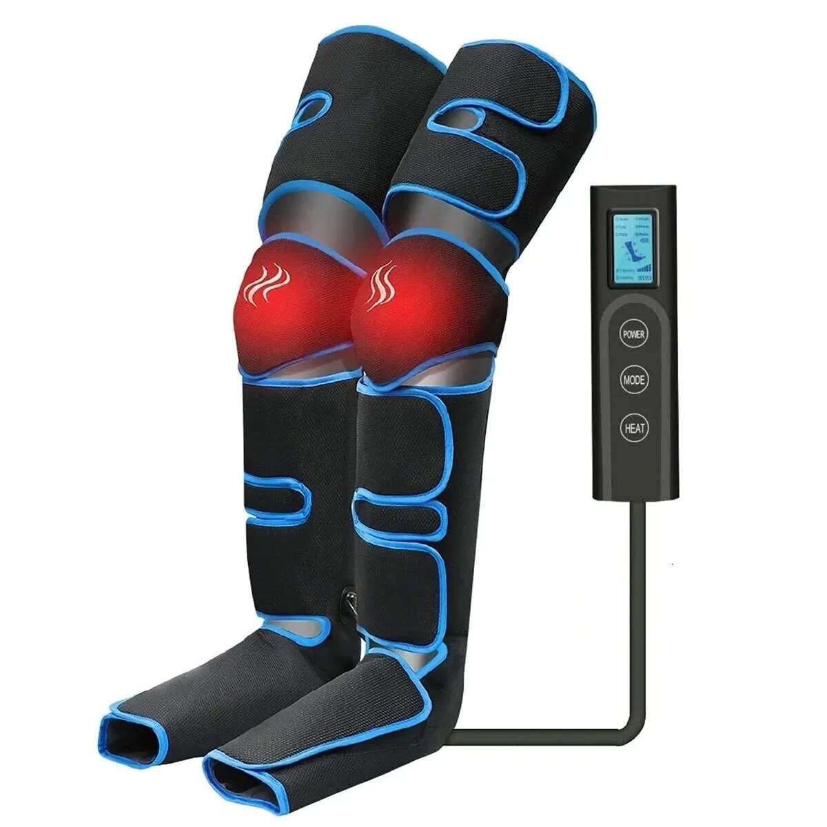 Air Compression Full Leg Massager With Heat Therapy Pain Relief Relax
