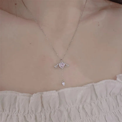 The Wings Heart Necklace, Flying Heart Necklace