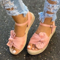 Women Casual Sandals Summer Shoes Hemp Flats Platform