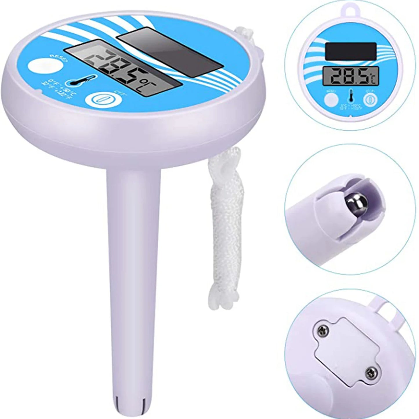Swimming Pool Thermometer Large Screen Display Thermo meter for Most Types of Pool