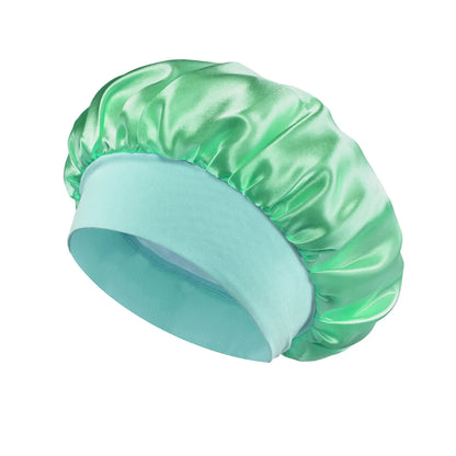 Extra Large Satin Hair Bonnet - Silk Sleep Cap with Soft Elastic Band for Women's Hair Care