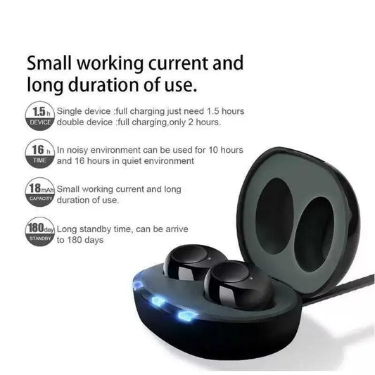 Rechargeable Digital In-Ear Hearing Aid - Sound Amplifier for Enhanced Voice Clarity