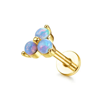 16G Stainless Steel Cartilage Earrings for Women - Flat Back Butterfly Moon Flower Helix & Tragus Piercing Jewelry