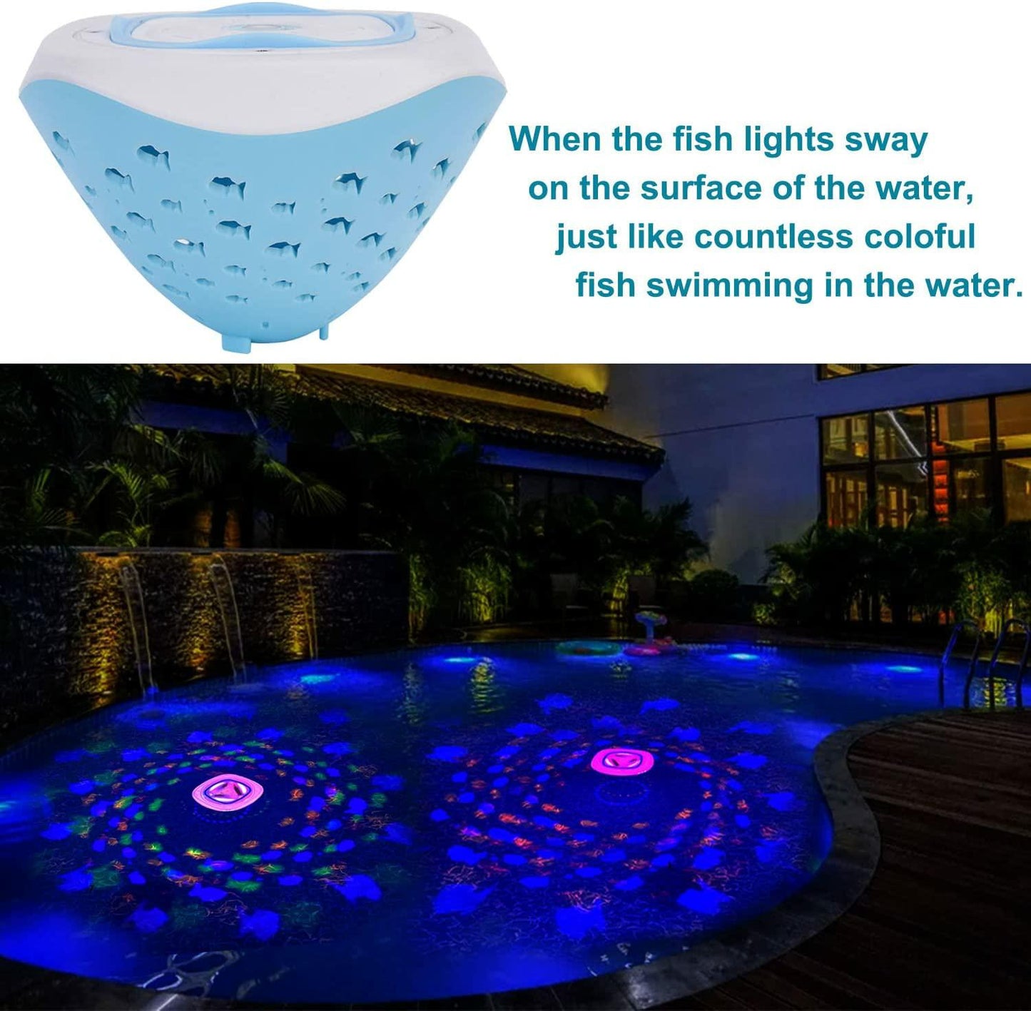 Floating Submersible LED Pool Lights, Color Changing RGB Lamps, Underwater Above ground Side Bathtub Hot tub Spa Fountain Projector Kids Gifts