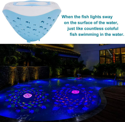 Floating Submersible LED Pool Lights, Color Changing RGB Lamps, Underwater Above ground Side Bathtub Hot tub Spa Fountain Projector Kids Gifts