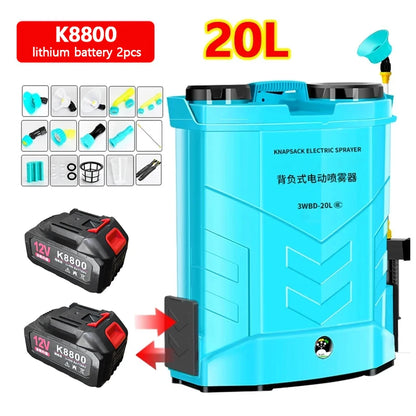 20L Agricultural Electric Sprayer Rechargeable Lithium Batteries High Pressure Atomizing Sprayer Garden Irrigation Tool