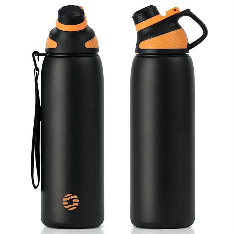 Water Bottle Thermos With Magnetic Lid Outdoor Sport Stainless Steel Water Bottle Keep Cold Hydrated Insulated Vacuum Flask 1000ml