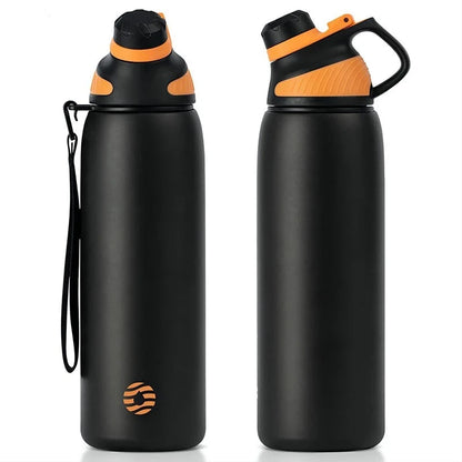 Water Bottle Thermos With Magnetic Lid Outdoor Sport Stainless Steel Water Bottle Keep Cold Hydrated Insulated Vacuum Flask 1000ml