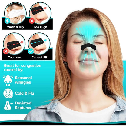 Breathable Anti-Snoring Nose Strips - Nasal Patches for Improved Breathing and Better Sleep