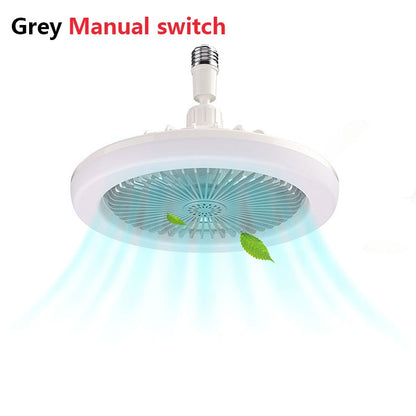 E27 LED Ceiling Fan Lamp 3-Gear Speed Cooling Fan Remote Control Fan Light Smart Ceiling Fan Bedroom Decor Mute Ventilator Lamp