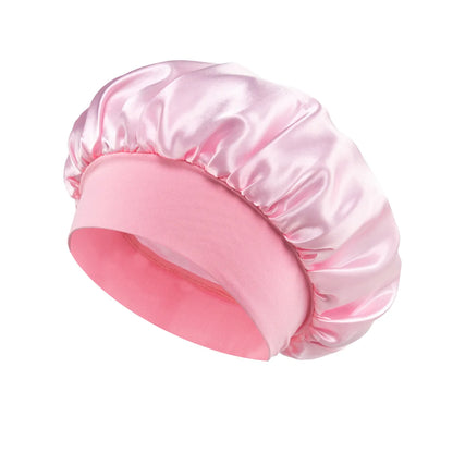 Extra Large Satin Hair Bonnet - Silk Sleep Cap with Soft Elastic Band for Women's Hair Care