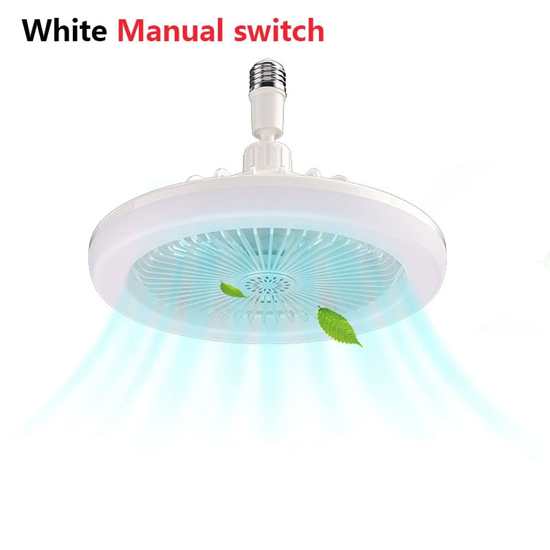 E27 LED Ceiling Fan Lamp 3-Gear Speed Cooling Fan Remote Control Fan Light Smart Ceiling Fan Bedroom Decor Mute Ventilator Lamp