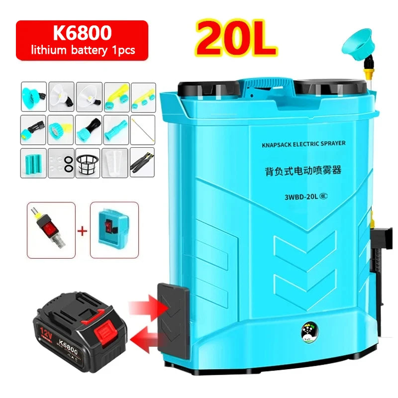 20L Agricultural Electric Sprayer Rechargeable Lithium Batteries High Pressure Atomizing Sprayer Garden Irrigation Tool