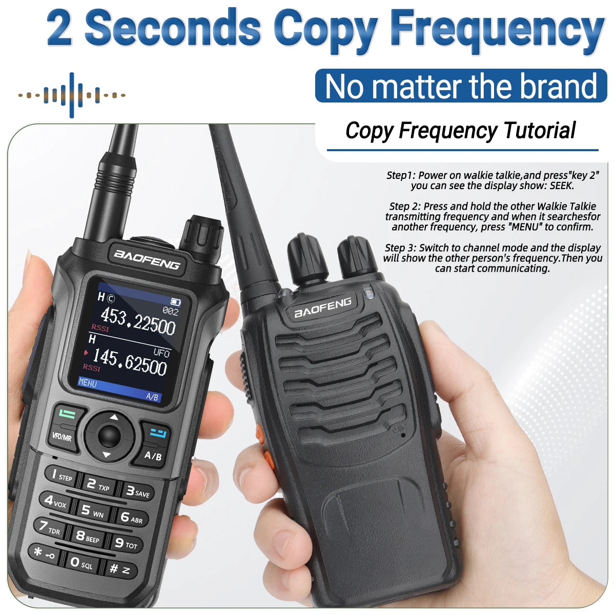 Baofeng UV-21 Pro V2 Wireless Walkie-Talkie Frequency Tri Band Powerful Waterproof Long Range UV-5R 22Pro S22 Type-C Two Way Radio