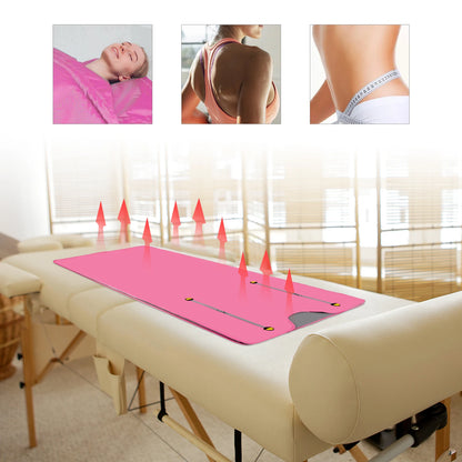 Portable Zipper Design Sauna Blanket - Relaxing Heating Spa Blanket (35-80℃) for Home and Salon Body Relaxation