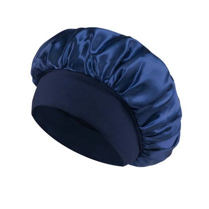 Extra Large Satin Hair Bonnet - Silk Sleep Cap with Soft Elastic Band for Women's Hair Care
