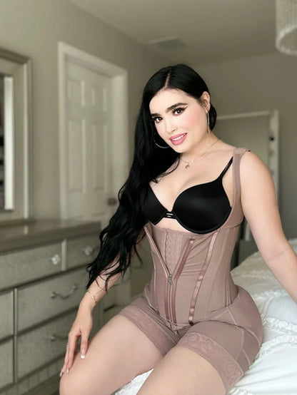 Colombian Faja - High Compression Tummy Control Size Slimming Post Parto Tuck Girdle Curvy Waist Body Suit Shapewear