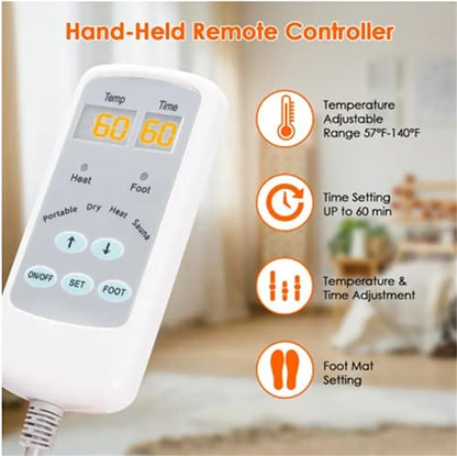 Personal Infrared Sauna for Home, Portable Infra Red Sauna, Spa Tent with Hat Upgraded Chair Heating Foot Pad for Relaxation Detox Home Spa