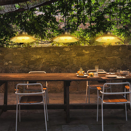 Double Head 196Led Floodlight Waterproof 2400LM Pendant Light with Motion Sensor for Yard Corridor Remote 5M Cord Garden Lamp