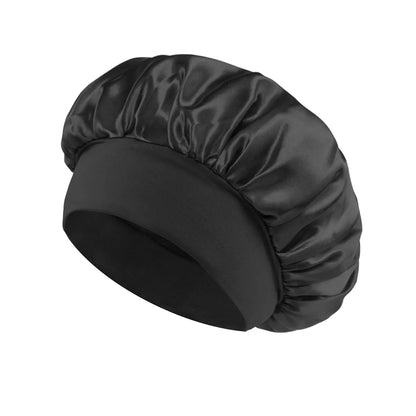 Extra Large Satin Hair Bonnet - Silk Sleep Cap with Soft Elastic Band for Women's Hair Care
