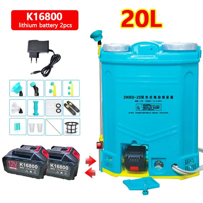20L Agricultural Electric Sprayer Rechargeable Lithium Batteries High Pressure Atomizing Sprayer Garden Irrigation Tool