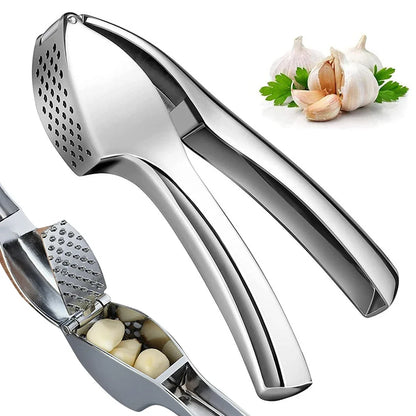 Garlic Press Stainless Steel Garlic Mincer Garlic Crusher Detachable Easy to Squeeze and Clean Kitchen Tools for Fine Garlic