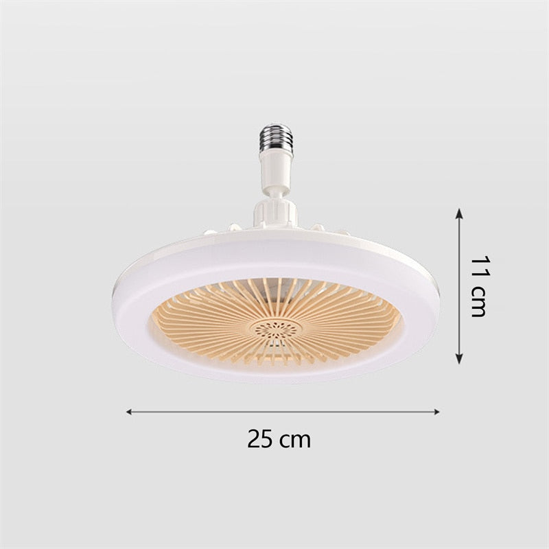 E27 LED Ceiling Fan Lamp 3-Gear Speed Cooling Fan Remote Control Fan Light Smart Ceiling Fan Bedroom Decor Mute Ventilator Lamp