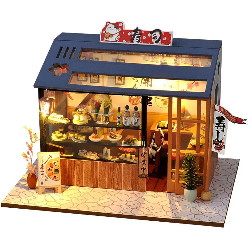 House Miniature DIY Dollhouse With Furnitures Wooden House Casa Diorama Toys For Children Birthday Christmas Gift