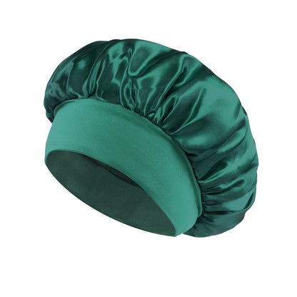 Extra Large Satin Hair Bonnet - Silk Sleep Cap with Soft Elastic Band for Women's Hair Care
