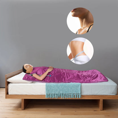 Portable Zipper Design Sauna Blanket - Relaxing Heating Spa Blanket (35-80℃) for Home and Salon Body Relaxation