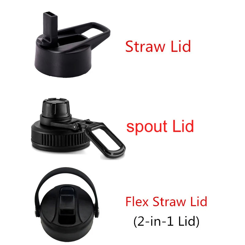 12oz 18oz 32oz 40oz Large Capacity Water Bottle Travel Sport Thermal Flask Straw Stainless Steel Vacuum Insulated Hydrated Thermos Mug