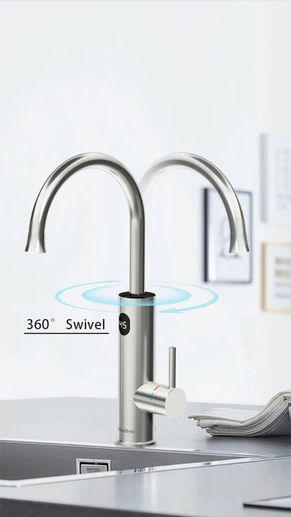 Instant Hot Water Tap Faucet, 3200W 2 in 1 Kitchen Instant Boiling Water , Digital Temperature Display